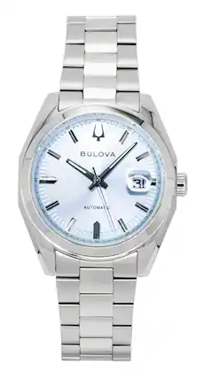 Bulova - Surveyor Stainless Steel Automatic 96B469 Men's Watch - Light Blue