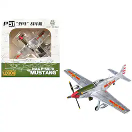North American P-51K Mustang Aircraft People's Liberation Army Air Force 1/72 Diecast Model Airplane by Legion
