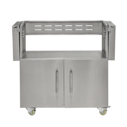 Coyote Outdoor Living cart For 36" Charcoal Grill - Stainless Steel - Front_Zoom