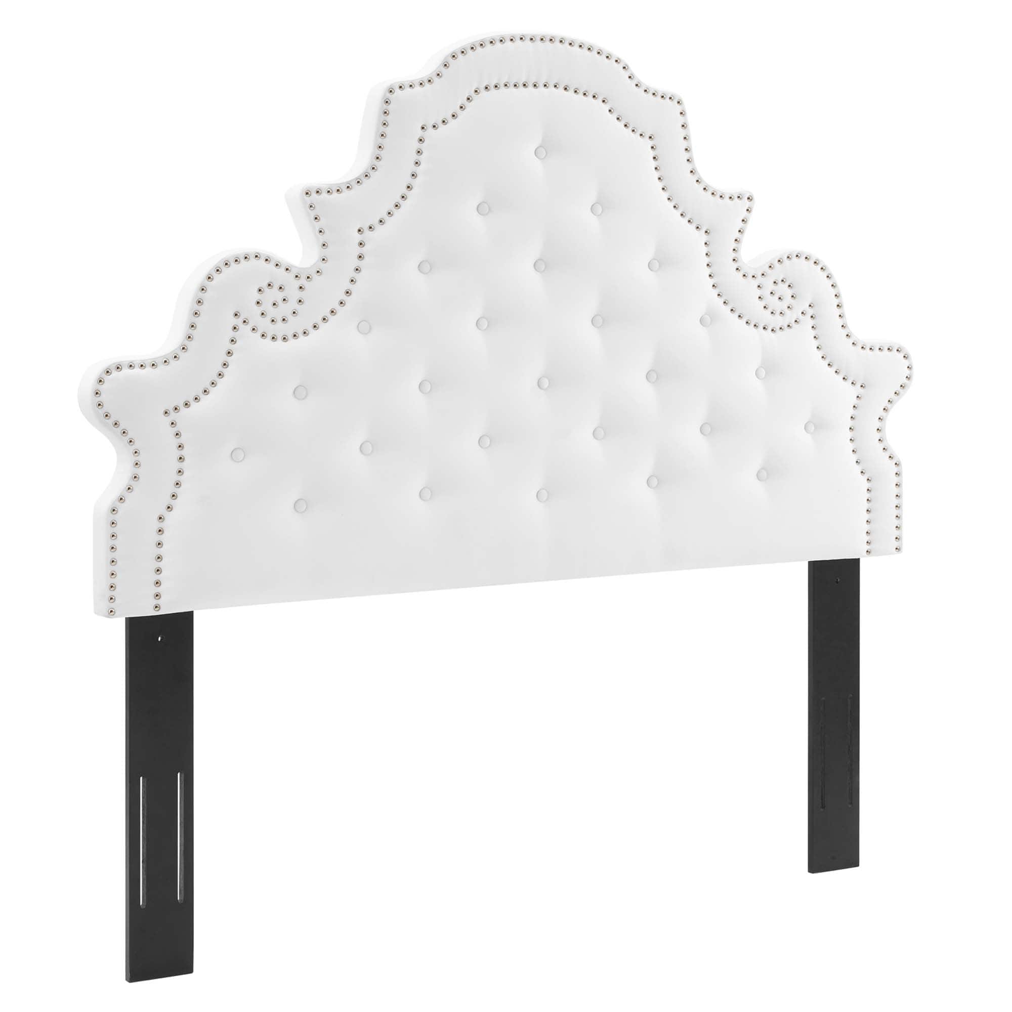 Diana Tufted Performance Velvet Twin Headboard by Modway - White
