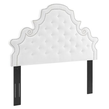 Front. Modway - Diana Tufted Performance Velvet Twin Headboard by Modway - White.
