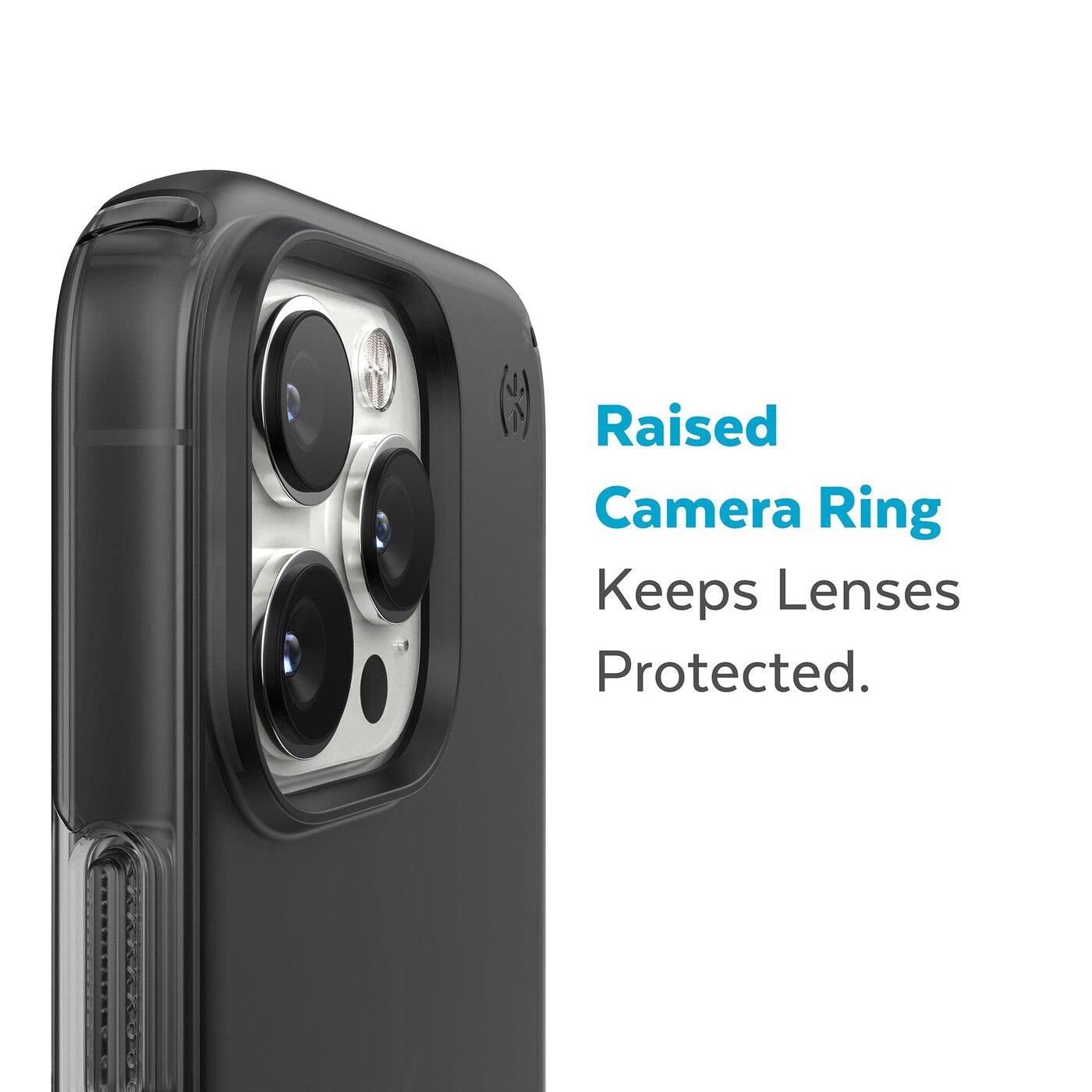 Raised Camera Ring Keeps Lenses Protected.