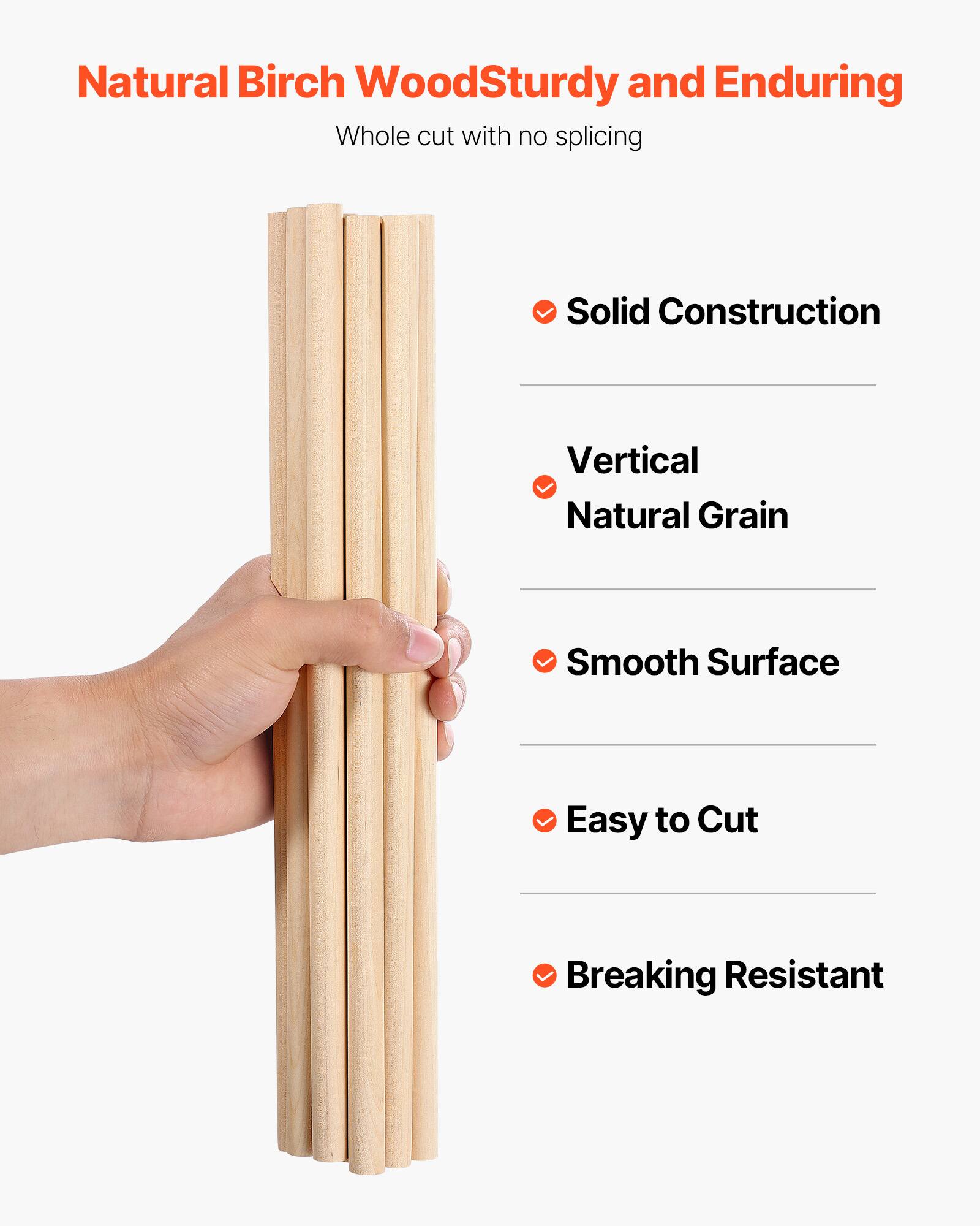 Natural Birch Wood  
Sturdy and Enduring  
Whole cut with no splicing  

- Solid Construction  
- Vertical Natural Grain  
- Smooth Surface  
- Easy to Cut  
- Breaking Resistant