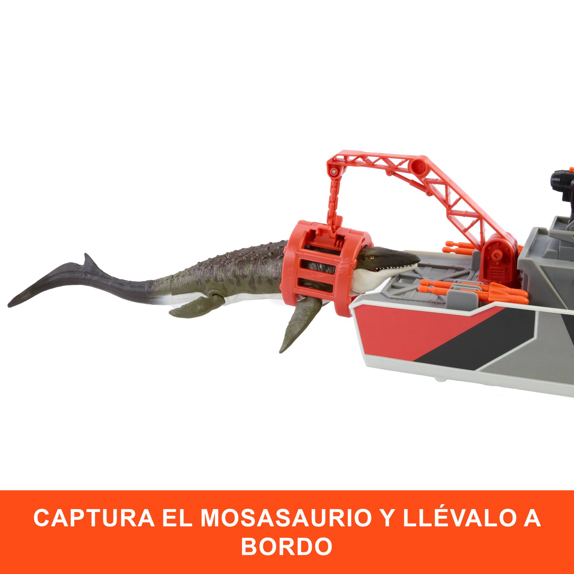 CAPTURA EL MOSASAURIO Y LLÉVALO A BORDO
