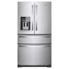Front. Whirlpool - 36 in. Wide 25 cu. ft. Wide French Door Bottom Mount Refrigerator with Two-Tier Freezer Storage - Fingerprint Resistant Stainless Steel.