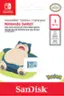 The text on the image is grouped and corrected as follows:

"Official Nintendo Licensed Product NINTENDO SWITCH TM microSDXC Card for / Carte pour Nintendo Switch Add more memory for more digital games Ajouter plus de mmoire pour plus de jeux numriques 1 TB/To* SPEED UP TO VITESSE JUSQU'A 100 MB/s* Mo/s* READ / LECTURE 90 MB/s** Mo/s** WRITE/ CRIRE SanDisk 1T NINTENDO mC SWITCH 1 POKMON."
