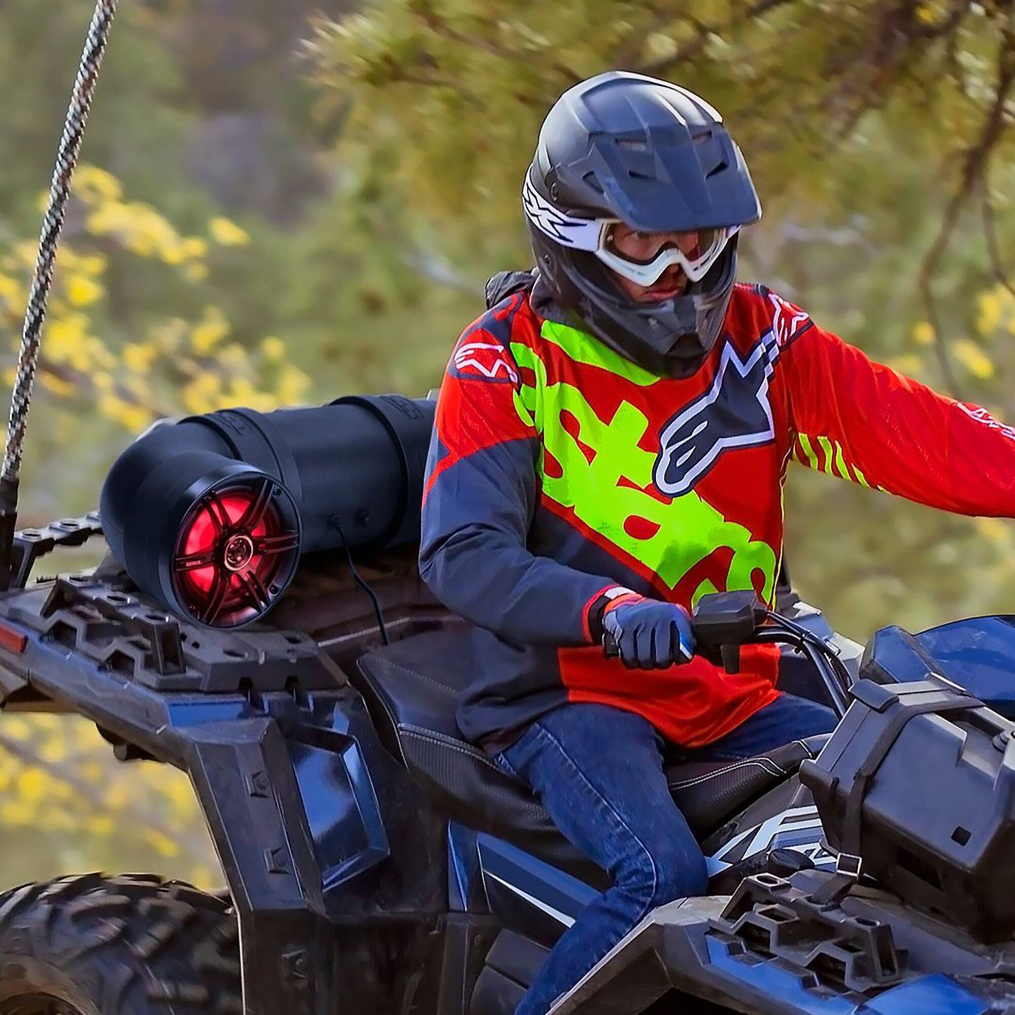 Alt View 3. SoundStorm - SOUNDSTORM BTB6L 6.5" 450W Bluetooth Amplified Marine UTV ATV Speaker System - Black.