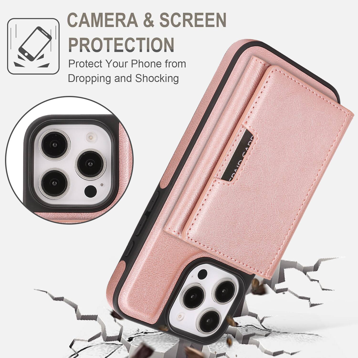 CAMERA & SCREEN PROTECTION  
Protect Your Phone from Dropping and Shocking