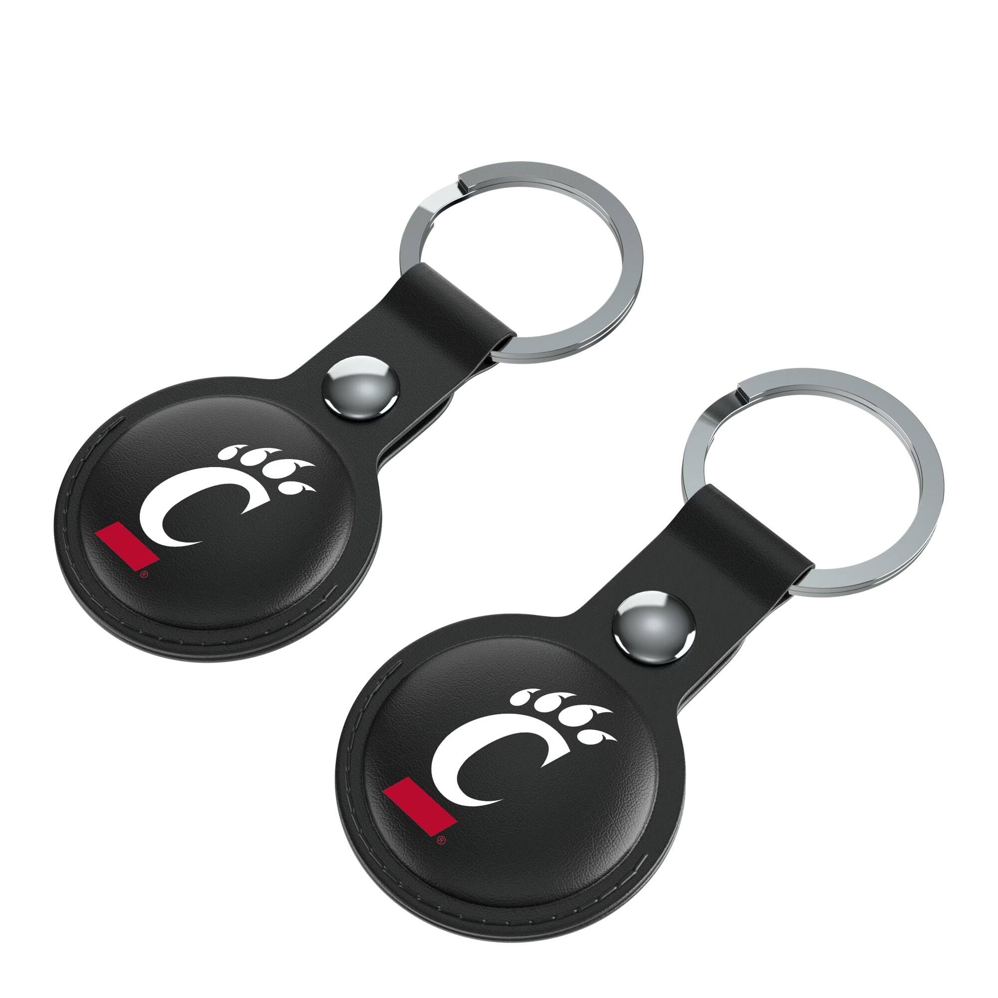 Alt View 1. Keyscaper - Black Cincinnati Bearcats Two-Pack AirTag Holders - No Size - Black.