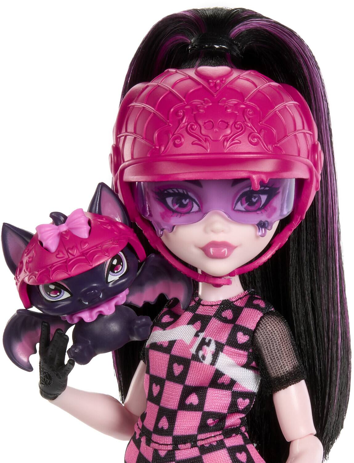 Alt View 2. Mattel - Mattel - Monster High Draculaura Vamptastic Scooter Doll & Vehicle Set   - Collectibles - Multicolor.