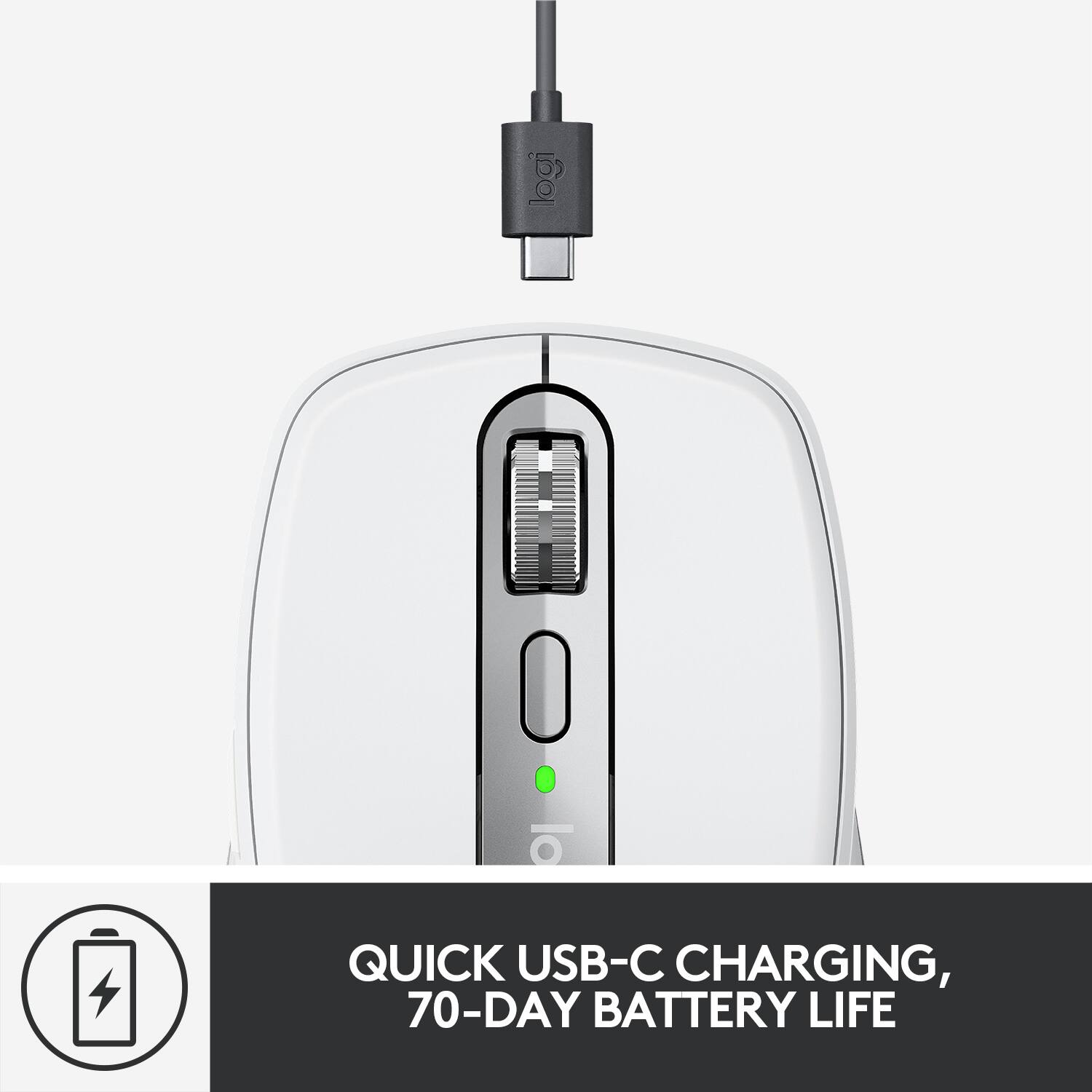 Logitech Quick USB-C Charging, 70-Day Battery Life