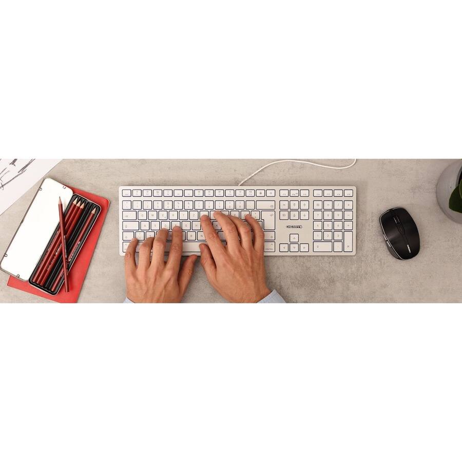 Alt View 2. CHERRY - CHERRY KC 6000C For Mac Corded Mac Keyboard - Cable Connectivity - USB Type C Interface - English (US) - Mac - SX - Silver.