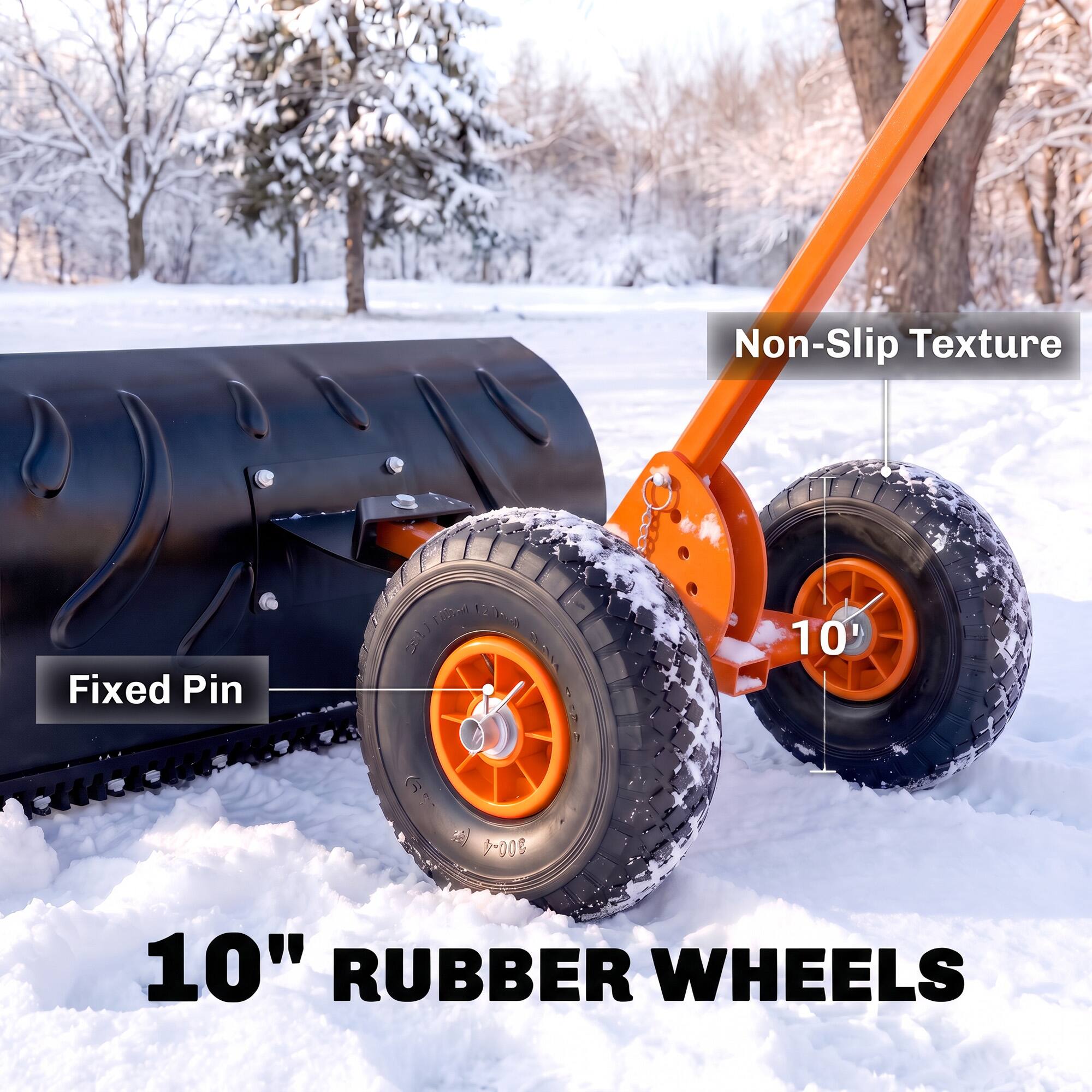 Non-Slip Texture  
Fixed Pin  
10" RUBBER WHEELS