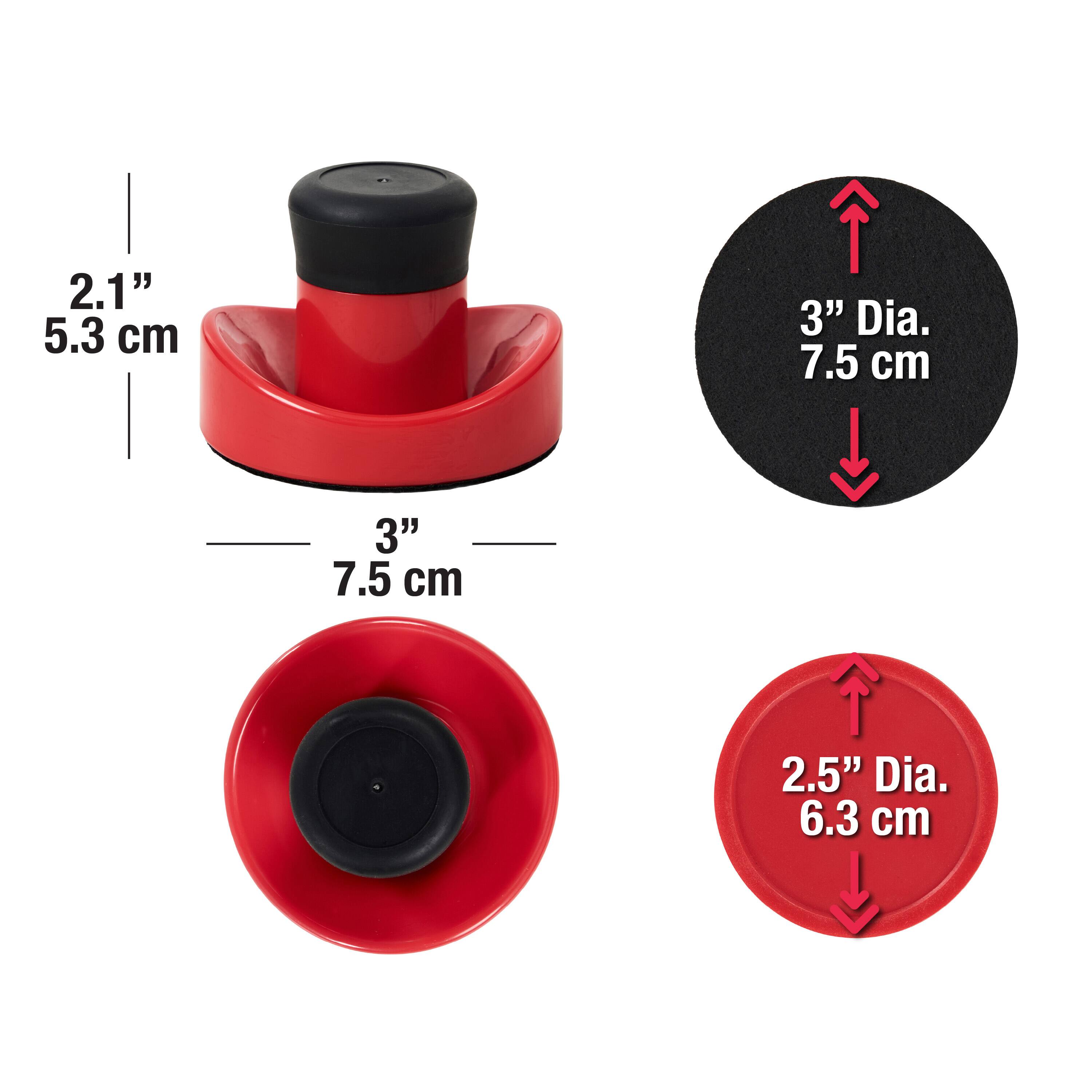 2.1" 5.3 cm  
3" Dia. 7.5 cm  
2.5" Dia. 6.3 cm