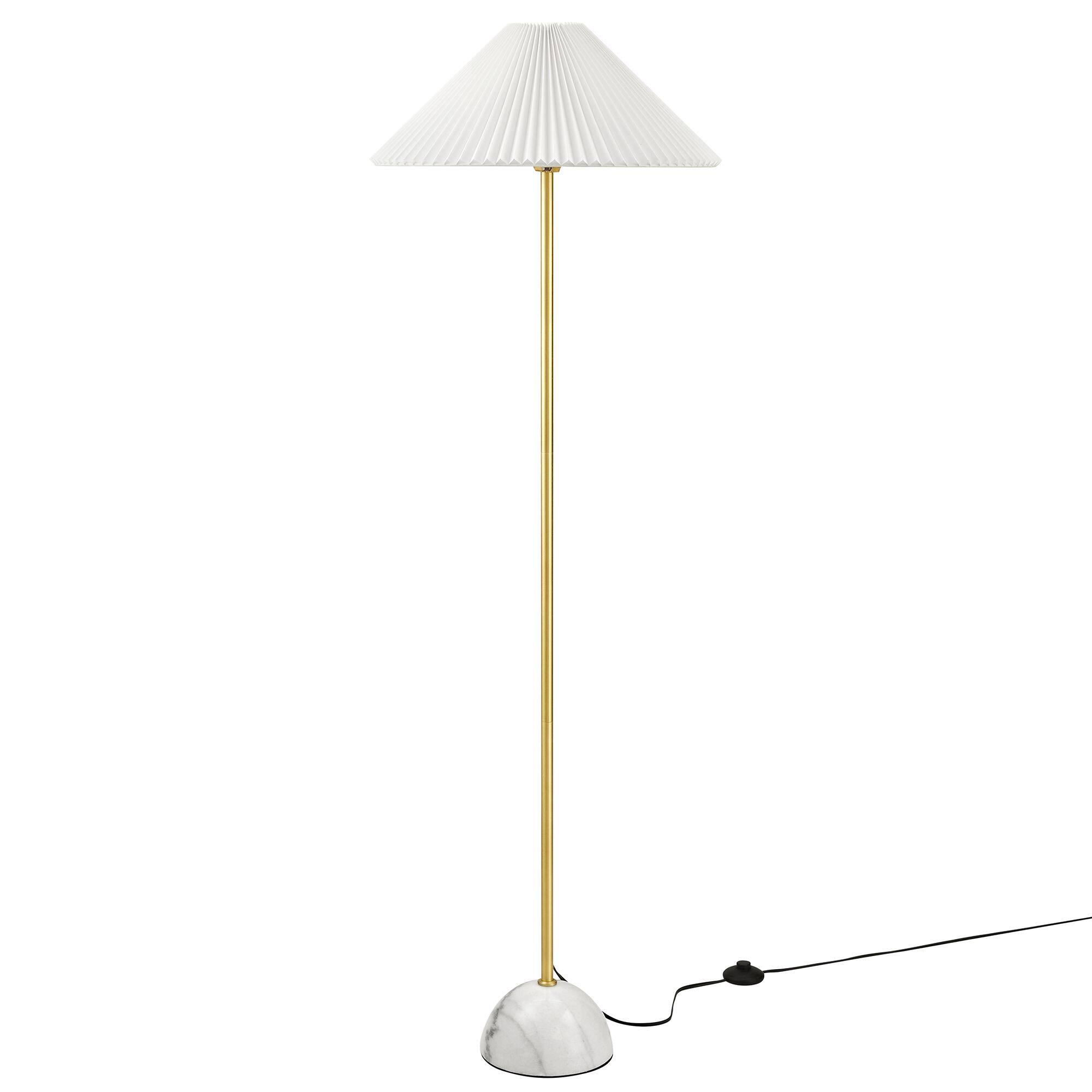 Angle. Modway - Illusion Marble Dome Floor Lamp by Modway - Brass.
