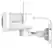 Left. Lorex - 2K Floodlight Wi-Fi Security Camera (with App Controlled Horizontal Pan) - White.