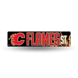 Rico Industries - Calgary Hockey Flames 16" inch Garage Street Sign - perfect for anywhere you choose to hang it - Multi