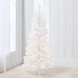 Best Choice Products - 4ft Pre-lit Colored Christmas Tree, Artificial Tree Holiday Decor w/ LED Lights - White Tinsel