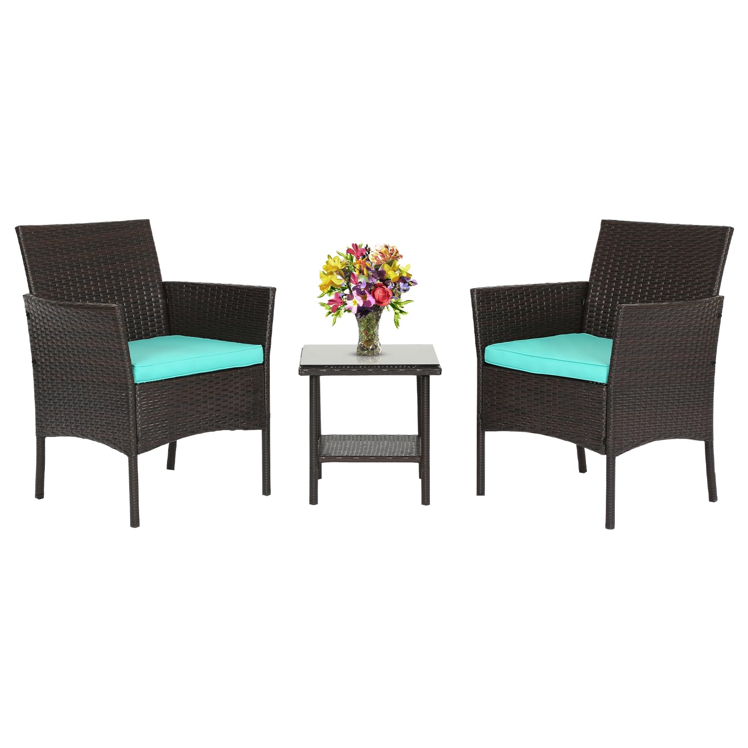 Brown and Blue 3 Pieces