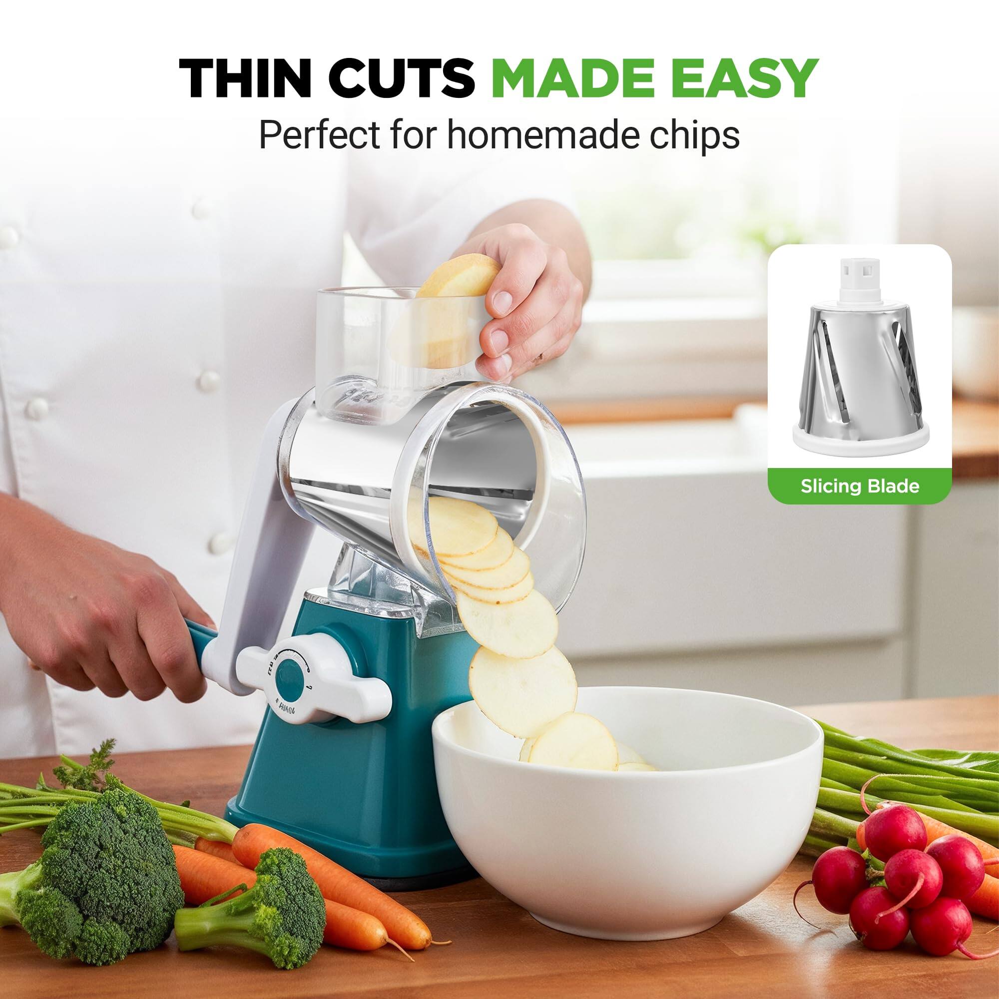 THIN CUTS MADE EASY  
Perfect for homemade chips  
Slicing Blade