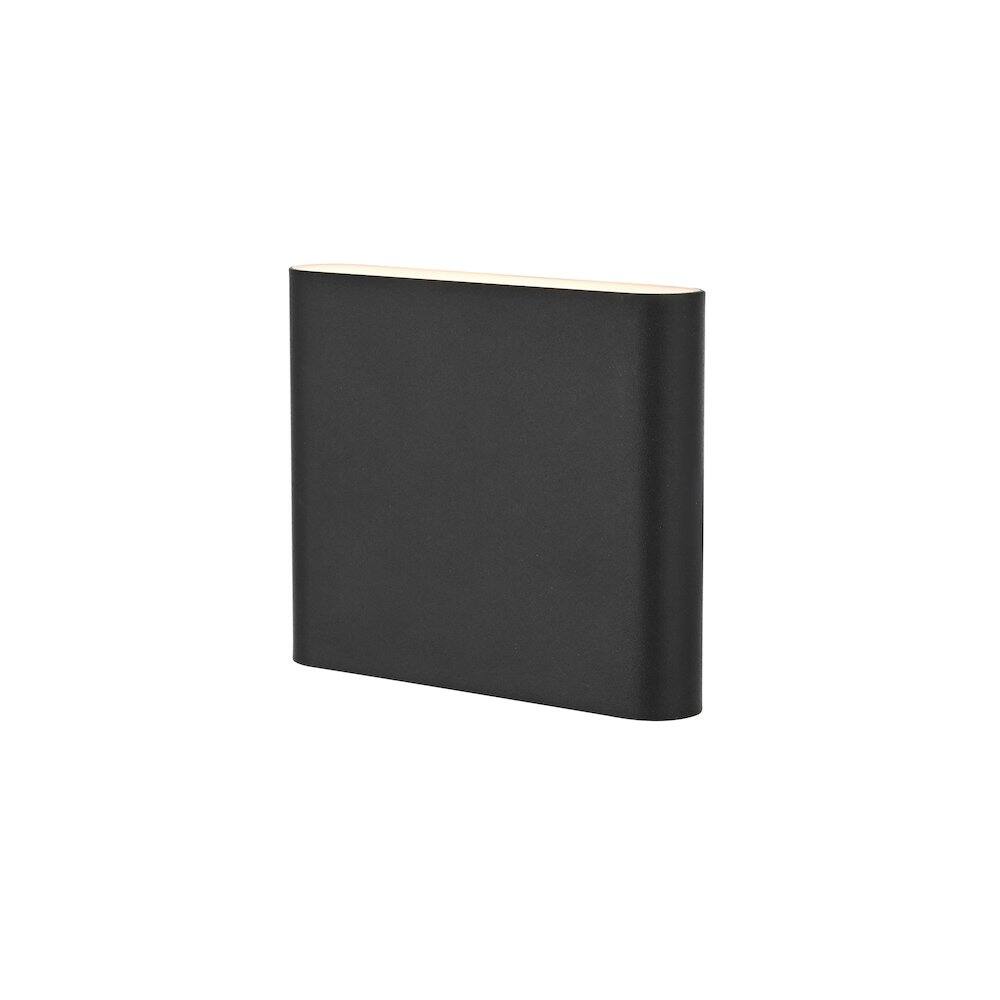 Angle. Elegant Lighting - Clyde 9 inch Outdoor Wall Sconce in Black - Black.