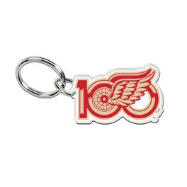 WinCraft - Detroit Red Wings Centennial Premium Acrylic Key Ring - Multicolor