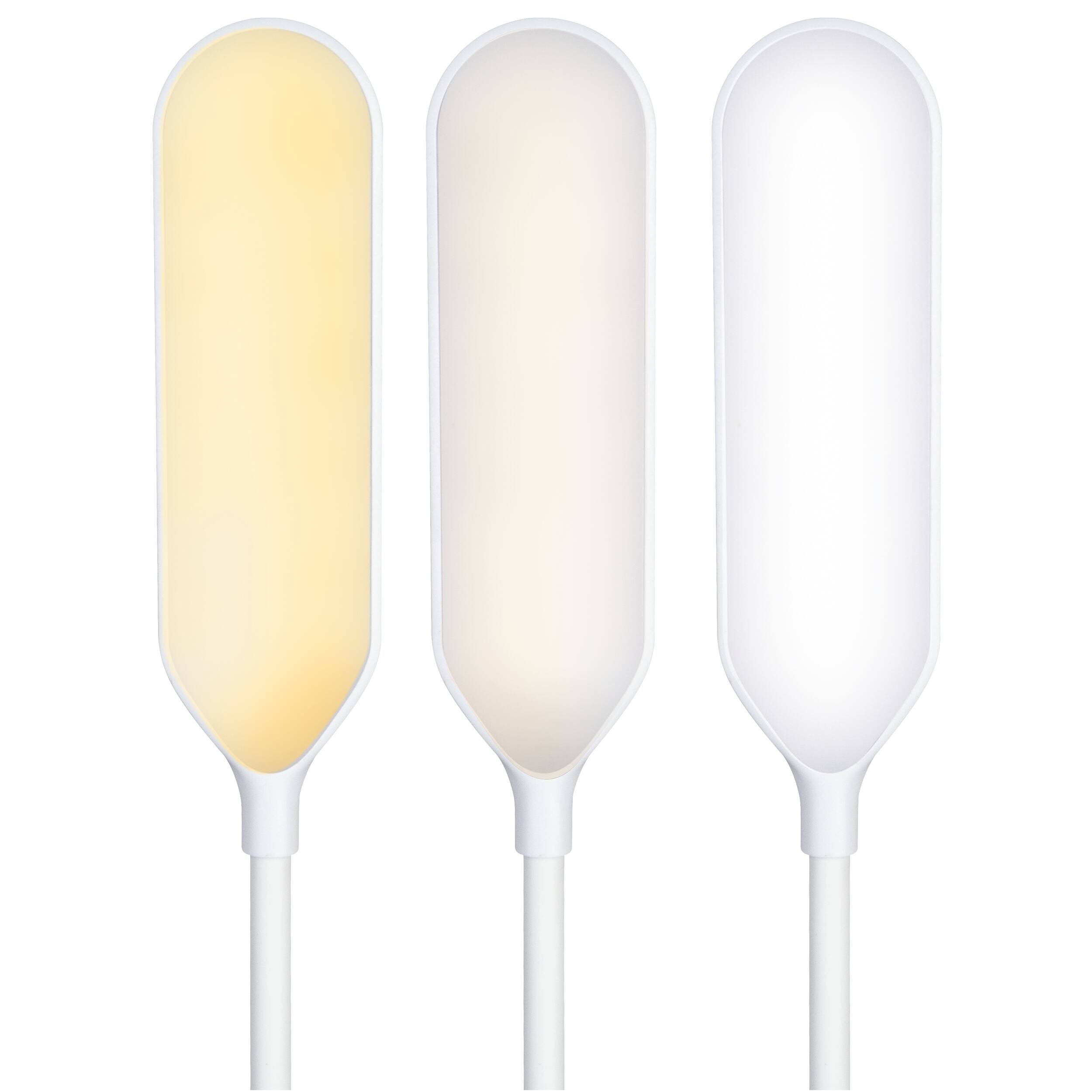 Alt View 4. OttLite - LED Desk Light with Multi-Device Charging Station - White.