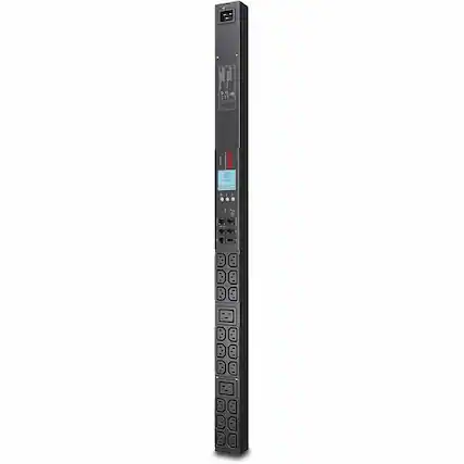 Front. APC - APC NetShelter Metered Rack PDU, 2G, 0U, 20A, 208V, 18 C13 and 2 C19 outlets, L6-20 inlet - Metered - NEMA L6-20P - 200 - Unknown.