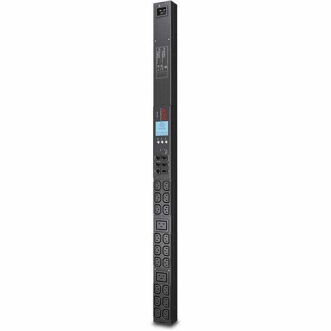 Front. APC - APC NetShelter Metered Rack PDU, 2G, 0U, 20A, 208V, 18 C13 and 2 C19 outlets, L6-20 inlet - Metered - NEMA L6-20P - 200 - Unknown.