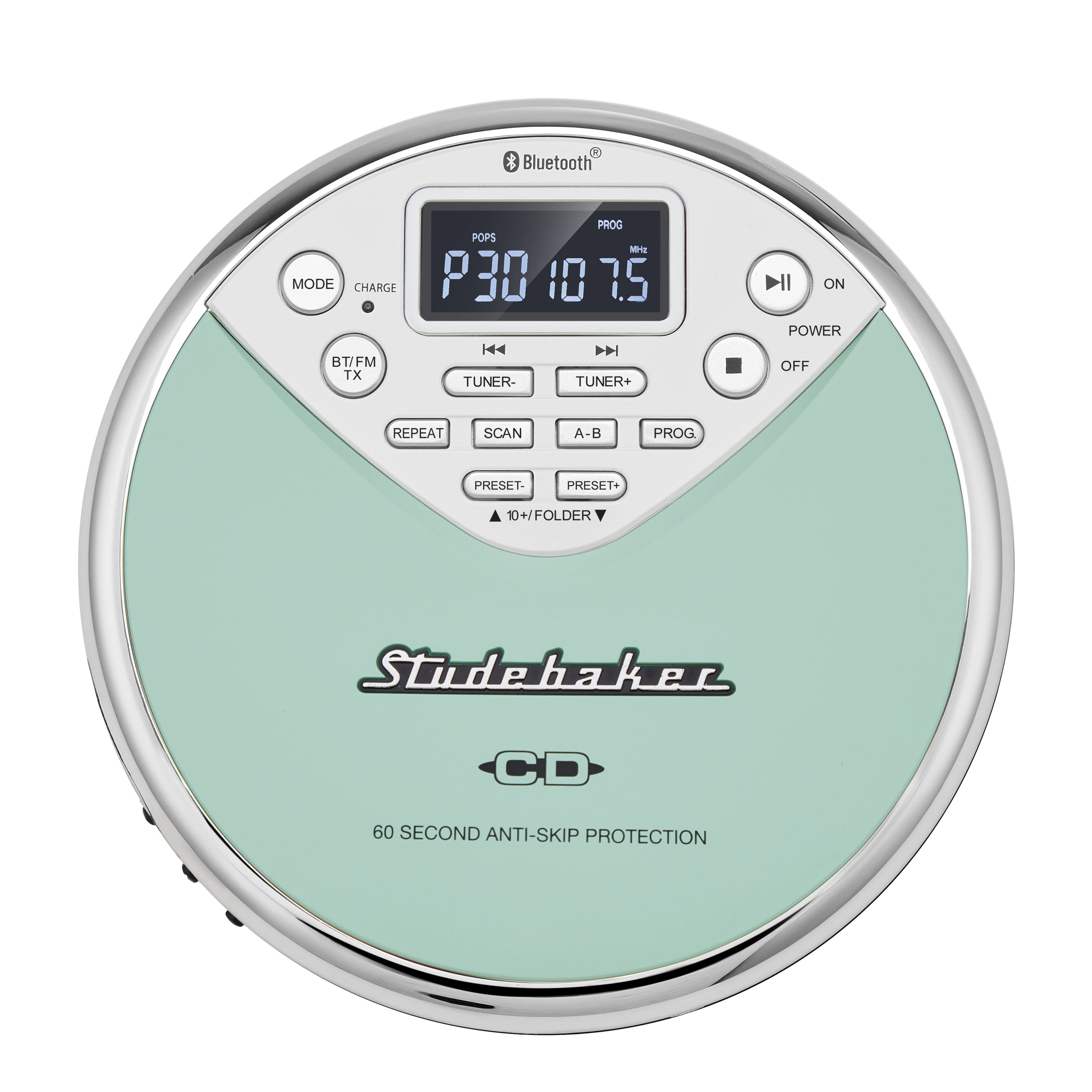 Studebaker SB3706 Portable Bluetooth MP3 CD Player Teal SB3706MW - Best Buy