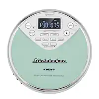 Studebaker - SB3706 Portable Bluetooth MP3 CD Player - Teal - Front_Zoom