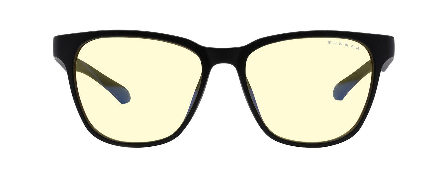 Front. GUNNAR - Berkeley Amber 65% Blue Light Blocking Glasses - Onyx - Amber.