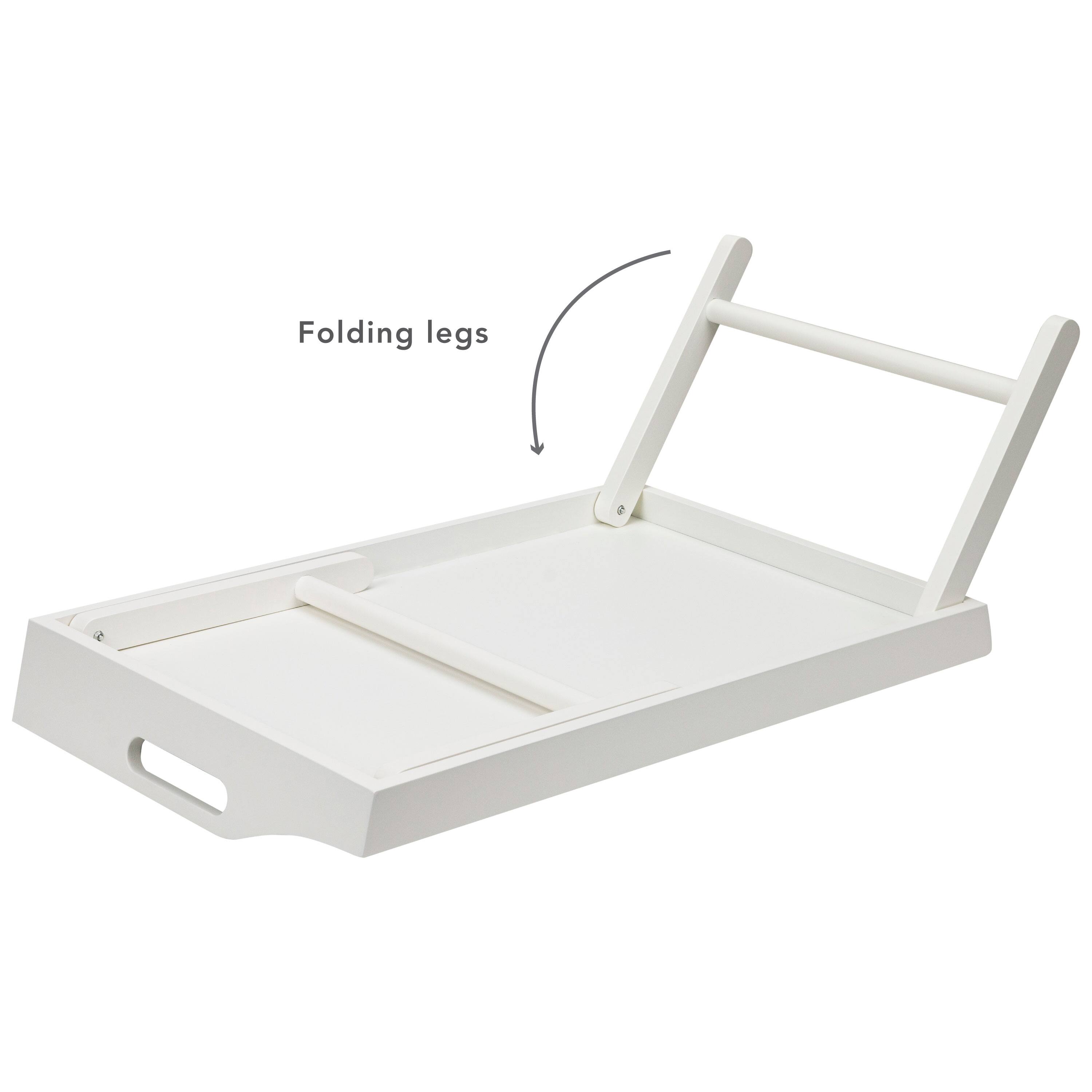 Alt View 13. Rossie Home - Media Bed Tray for 17.3" Laptop or Tablet - Soft White.