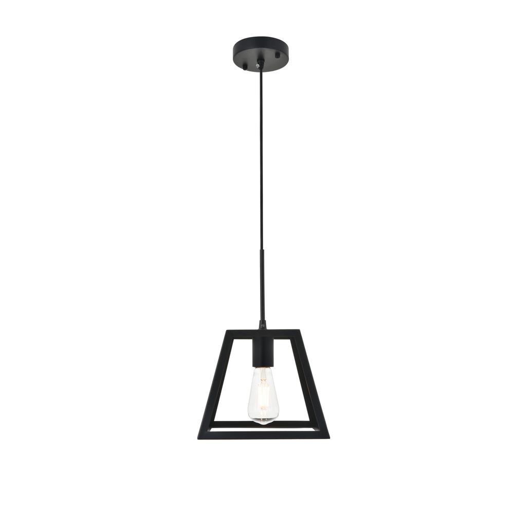 Alt View 6. Living District - Resolute 1 light black Pendant - Black.