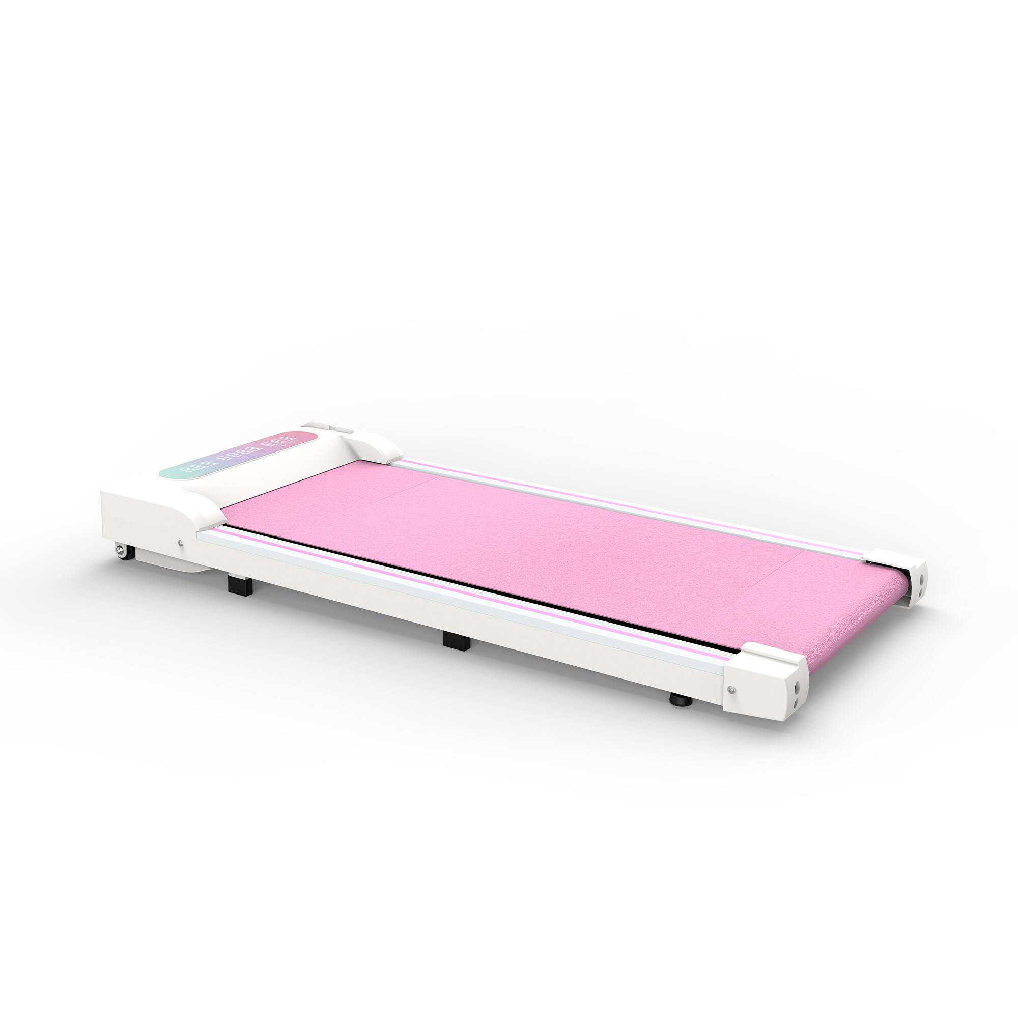 Left. Anysun - 2-in-1 Under Desk Treadmill - Walking Pad with Remote Control, LED Display, for Home & Office Walking/Jogging - Pink.