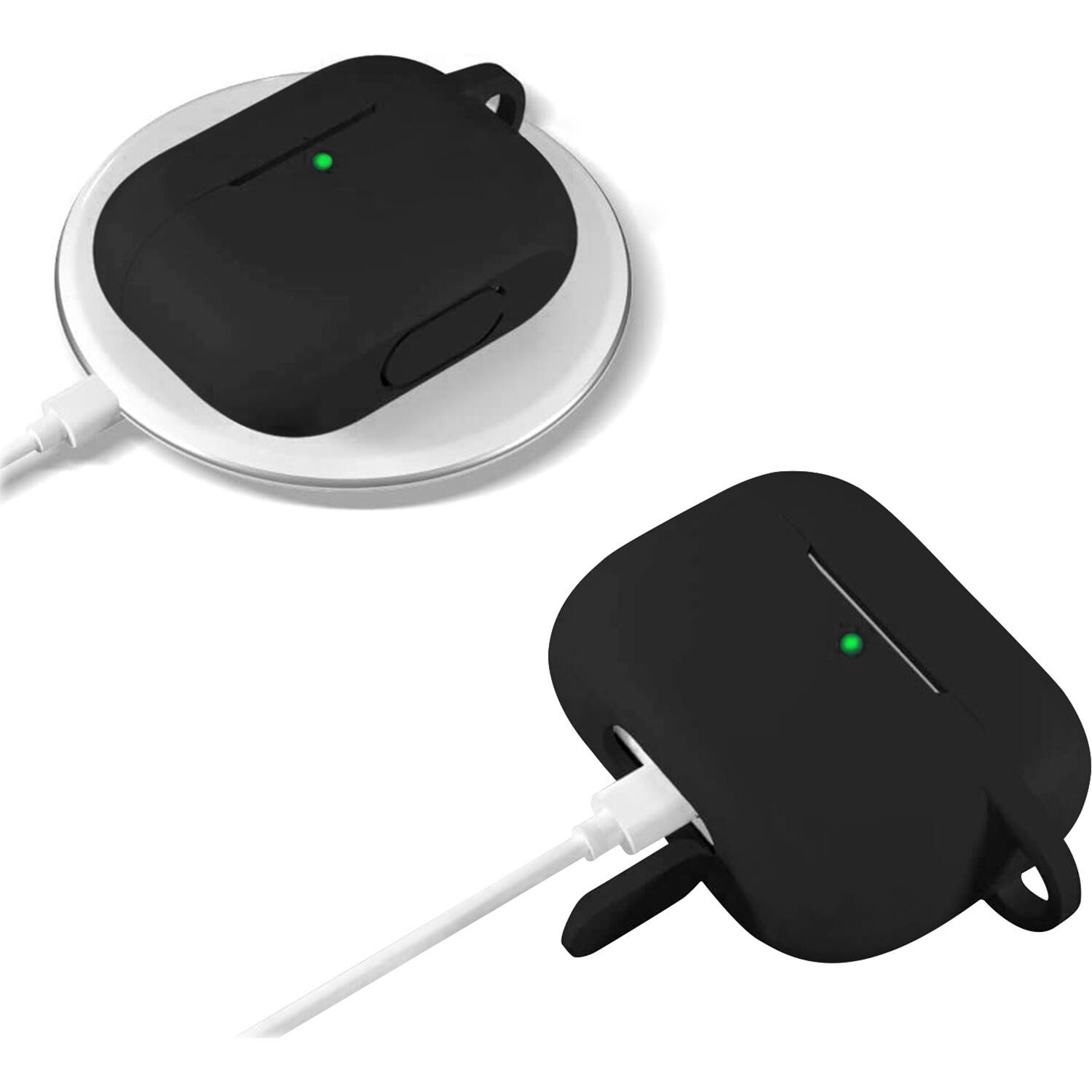 Alt View 13. SaharaCase - Silicone Case for Apple AirPods 3 (3rd Generation 2021) - Black.