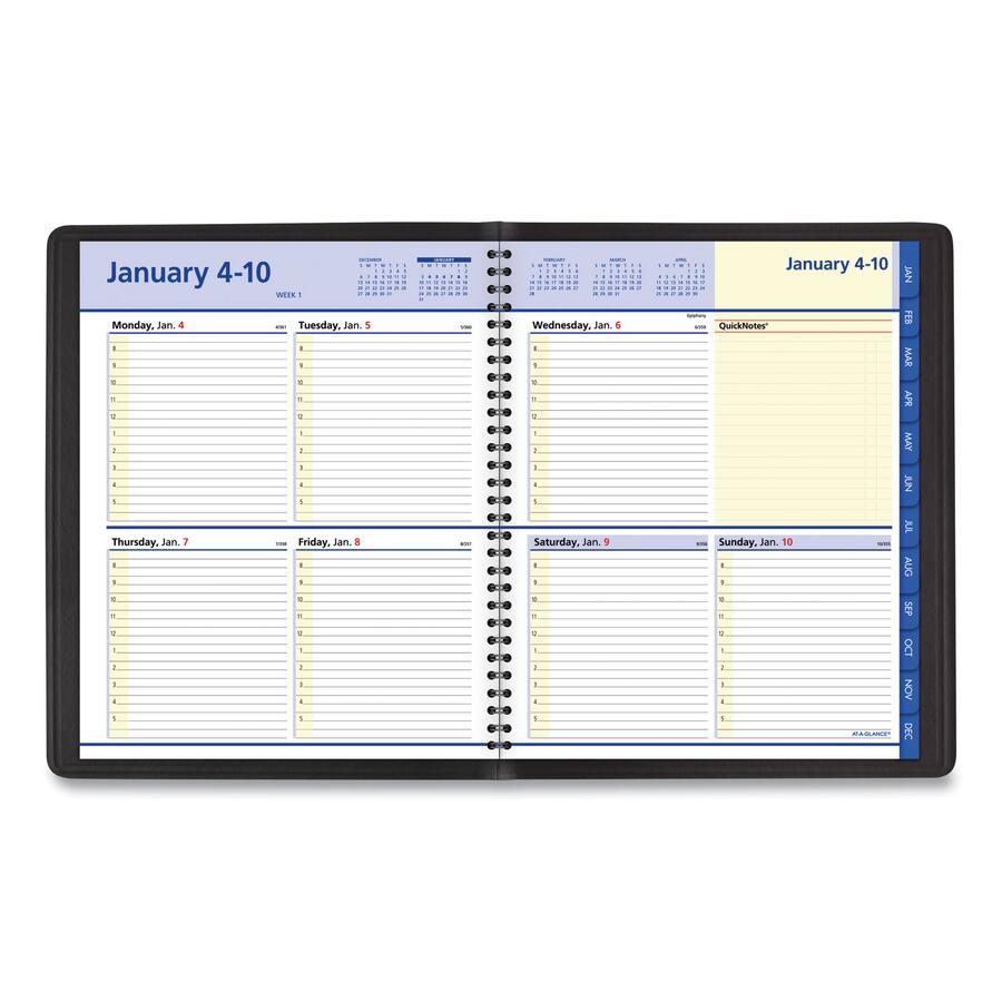 AT A GLANCE QuickNotes Weekly Block Format Appointment Book 10 x 8 ...