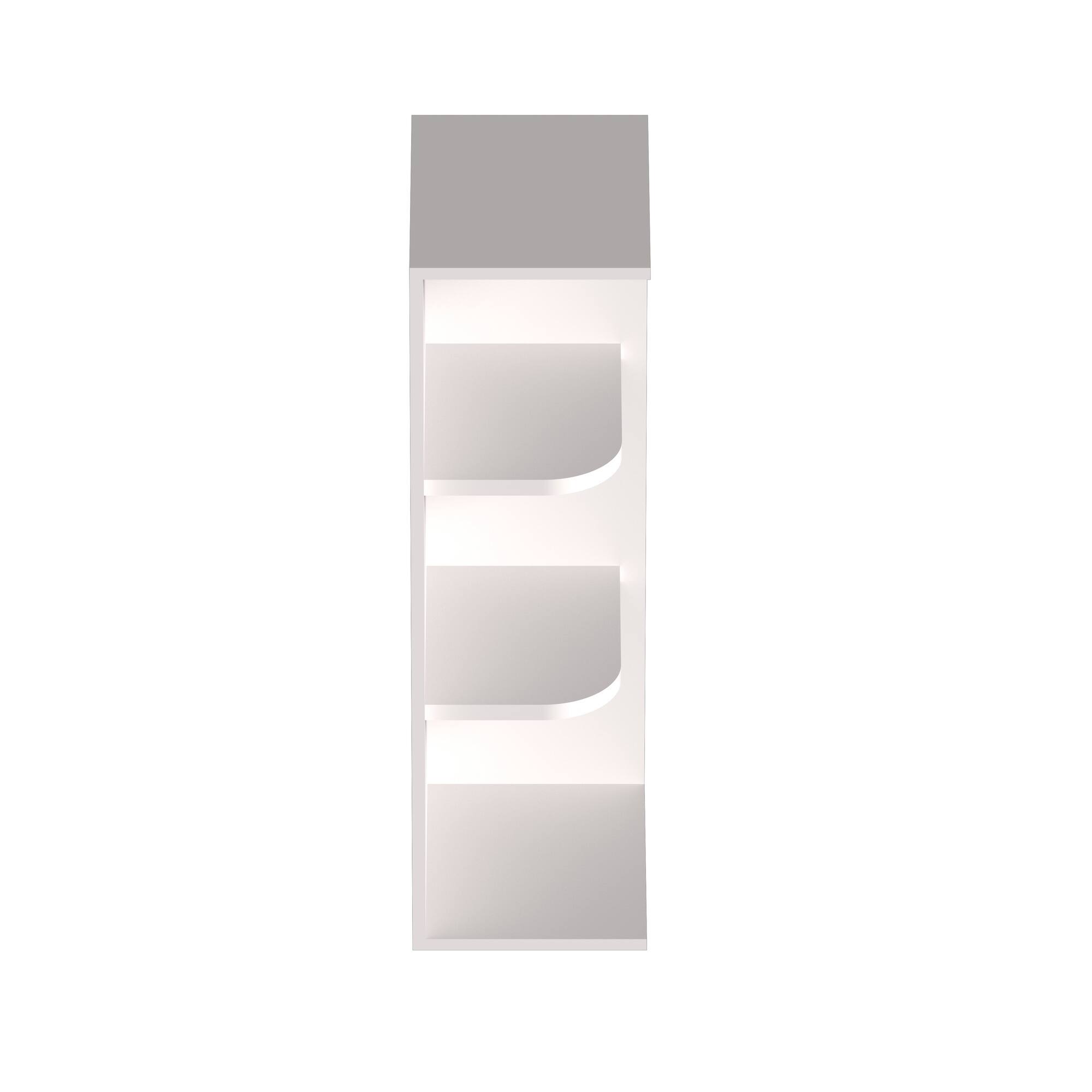 Alt View 1. Boyel Living - 12-in W x 30-in H x 9-in D Shaker Open End Shelf Kitchen Wall Cabinet - Glacier White.