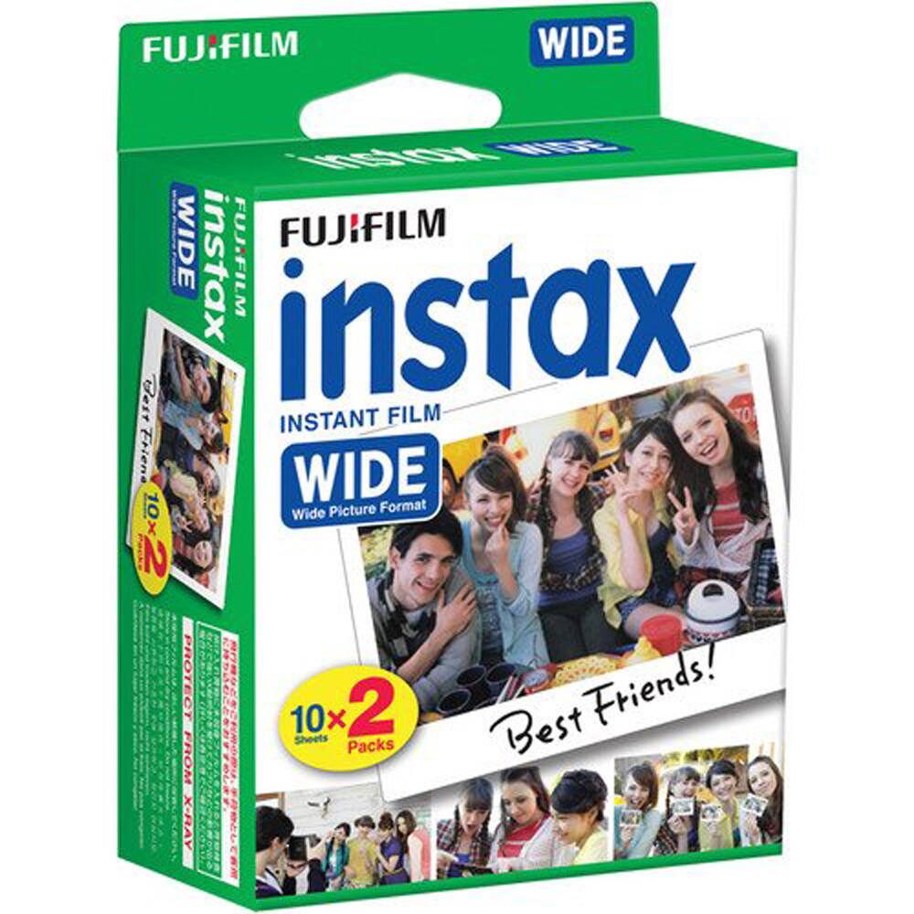 FUJIFILM instax WIDE  
INSTANT FILM  
Wide Picture Format  
10x2 Packs  
Best Friends!