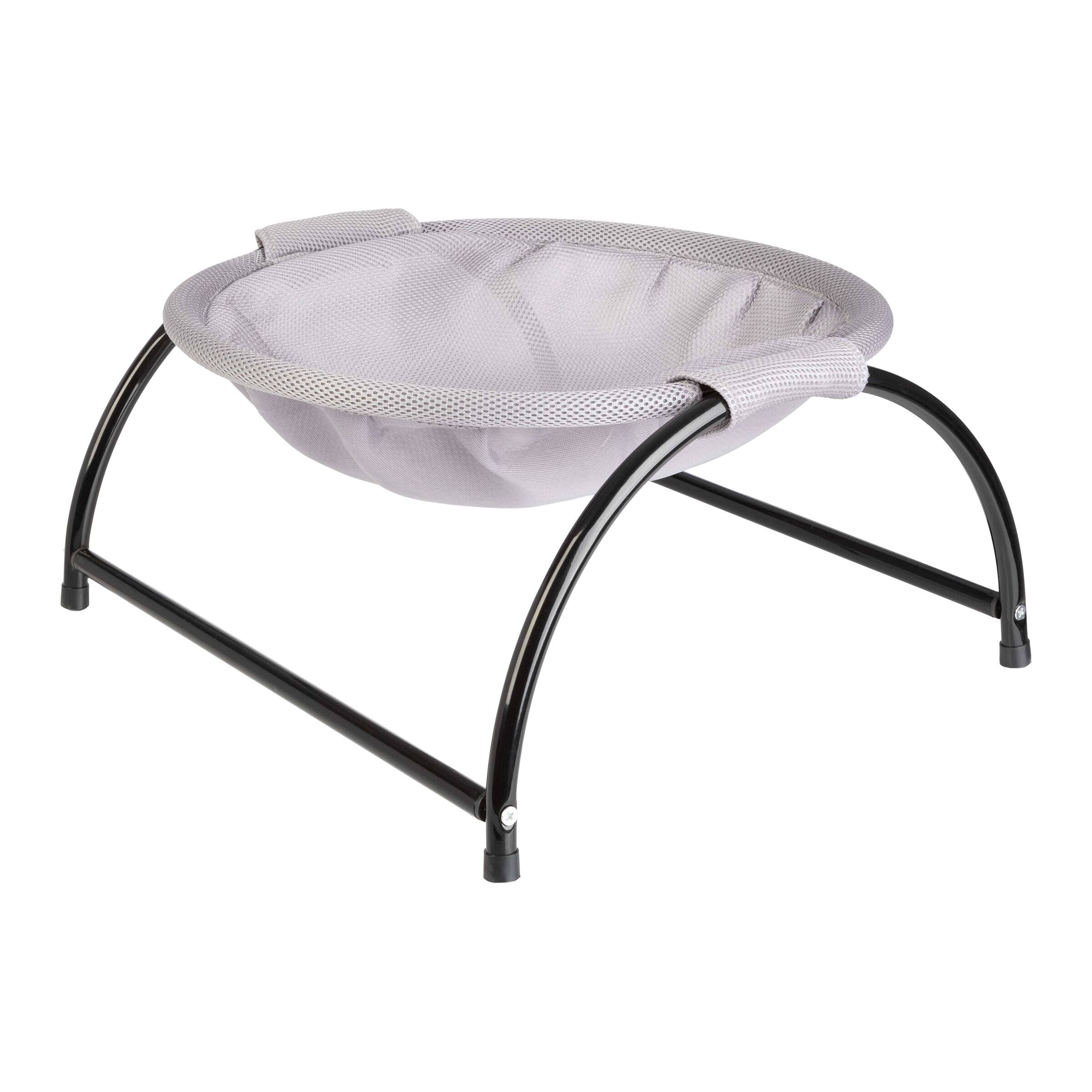 Left. PetMaker - Cat Hammock for Pets up to 33lbs - Gray and Black.