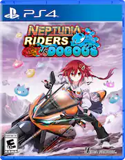 PS4 Neptunia Riders vs. Doggies EVERYONE 10+ E 10+ ESRB JZ% UZUMAA? 07 VR SOE FOE 44D fIDEA FACTORY. IM