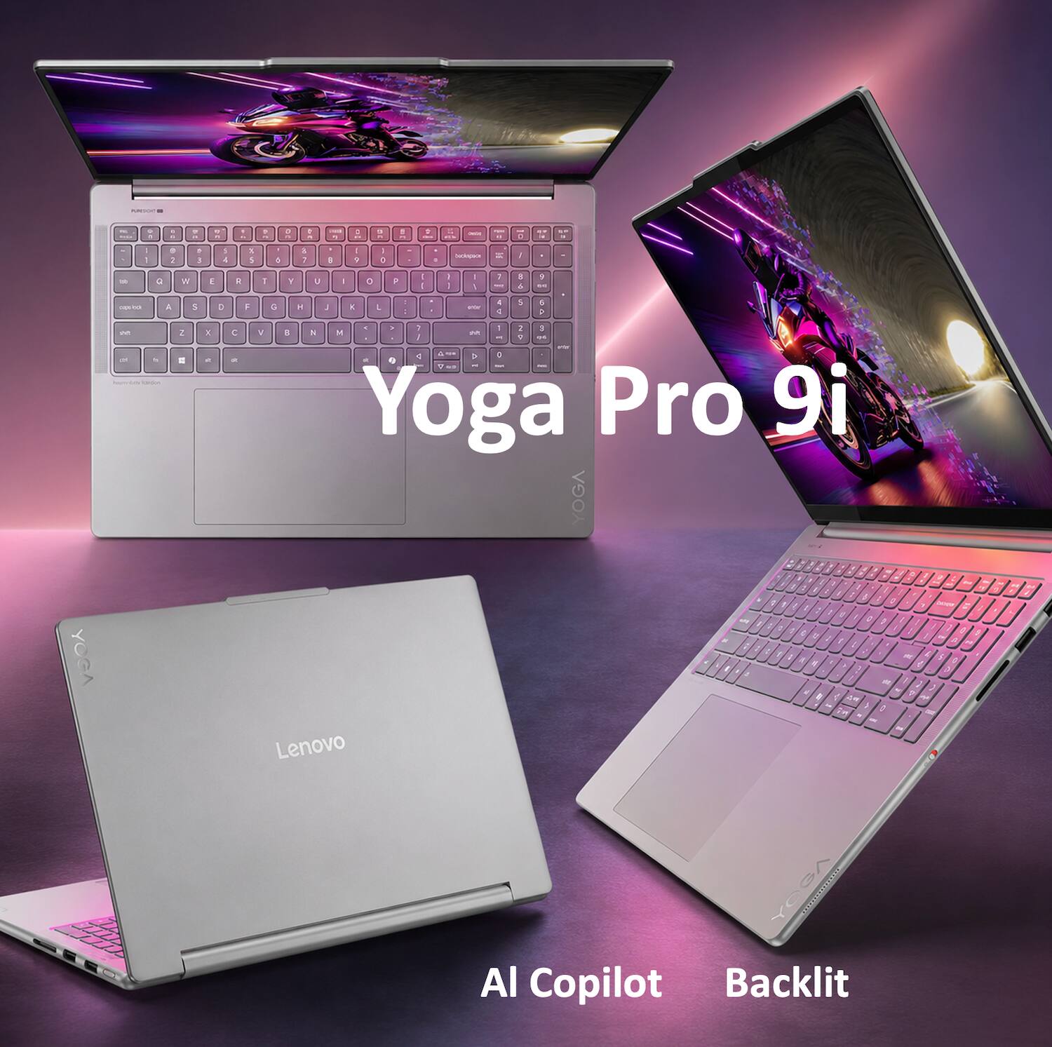 Yoga Pro 9i  
Lenovo  
AI Copilot  
Backlit