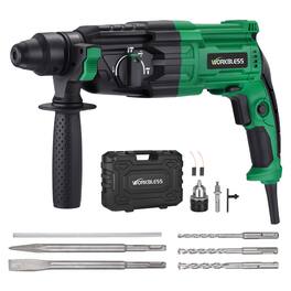 Unique Bargains - 1" SDS-Plus Rotary Hammer Drill, 8Amp, 3.0J, 4 Functions, Variable Speed, Safety Clutch, Concrete Demolition