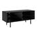 Angle. CorLiving - Modular TV Stand with Glass Sliding Door for Most TVs up to 55" - Black Ravenwood.