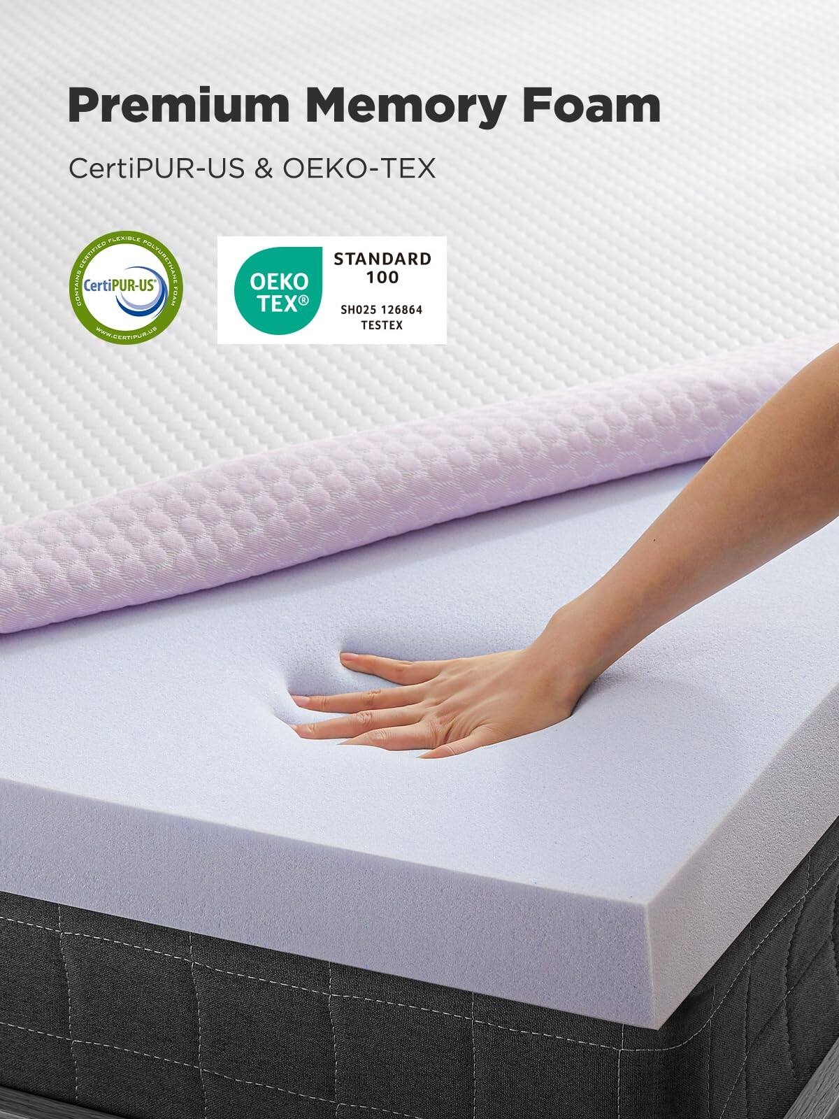 Premium Memory Foam

CertiPUR-US & OEKO-TEX

CertiPUR-US

OEKO-TEX

STANDARD 100

SH025 126864 TESTEX