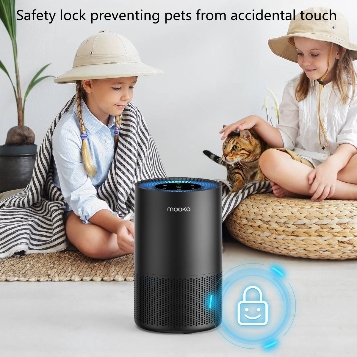 Safety lock preventing pets from accidental touch