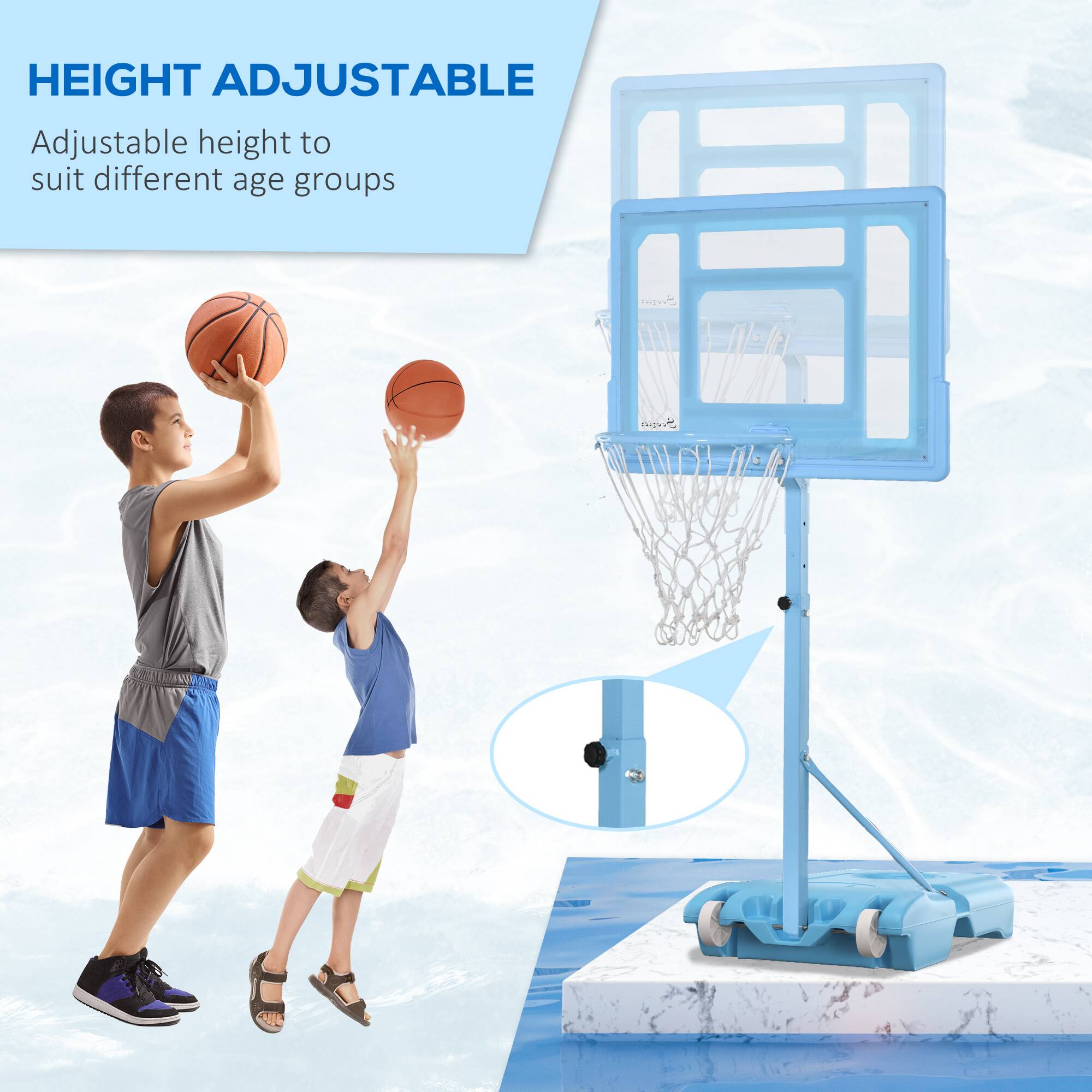 HEIGHT ADJUSTABLE  
Adjustable height to suit different age groups