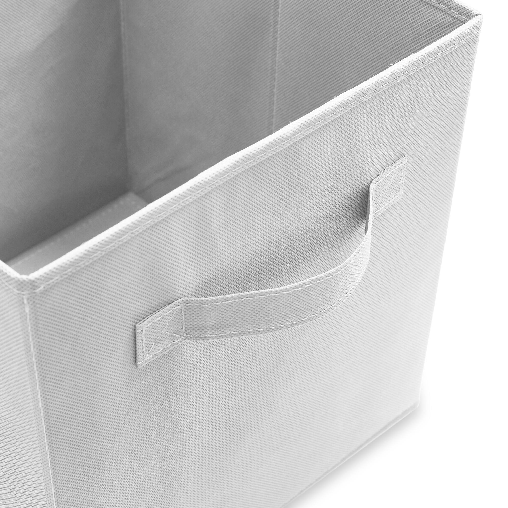 Alt View 2. Casafield - (Set of 6) Collapsible Fabric Cubes - Storage Bins - White.