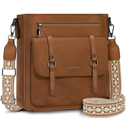 Fabibe - Crossbody Bag For Women Waterproof Leather Purses Lightweight Handbags Shoulder Travel Purse - Brown
