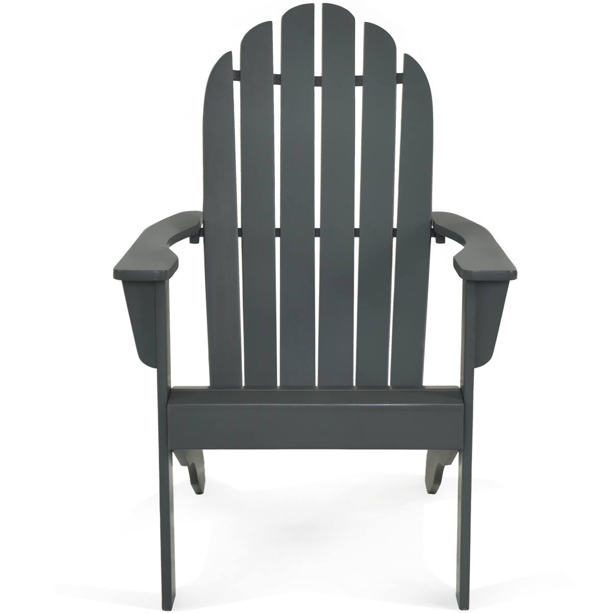 Alt View 8. Costway - Costway Outdoor Adirondack Chair Accent Chair Solid Wood sturdy Patio Garden Deck Furniture - Gray.